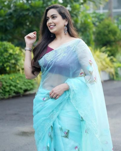 Light blue Saree